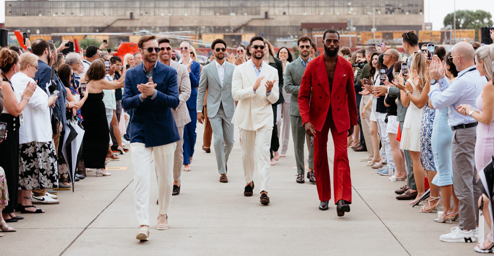 Ferraris and guests at Ferraris on the Runway